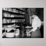 Woman in Chemistry Lab, 1910s Poster