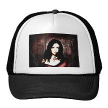 Woman in fog with Celtic cross Mesh Hats