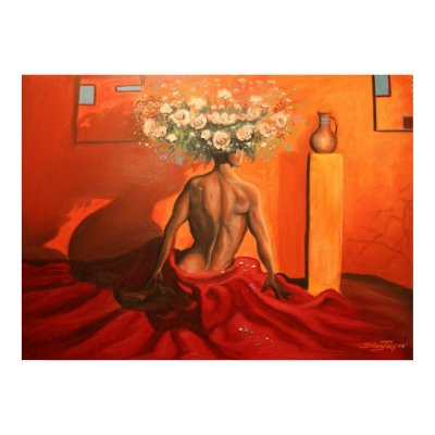 WOMAN IN FULL BLOOM POSTER by colormeblack4