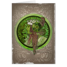 Woman in Green - LAUREL Greeting Card