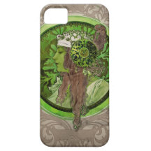 Woman in Green - LAUREL iPhone 5 Cases