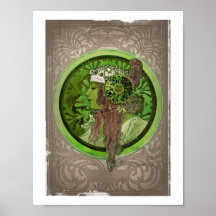 Woman in Green - LAUREL Posters