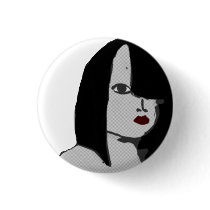 Woman in Halftone buttons