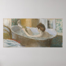 Woman in her Bath, Sponging her Leg, c.1883 Poster