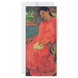 Woman In Red Dress By Paul Gauguin (Best Quality) Rack Card