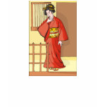 Woman in Red Kimono t-shirts