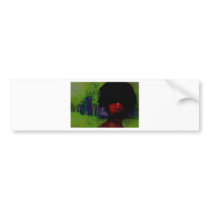 Woman in the Dark woods Bumper Stickers