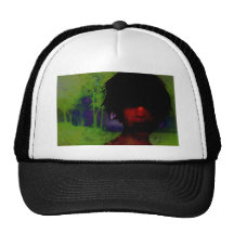 Woman in the Dark woods Mesh Hats