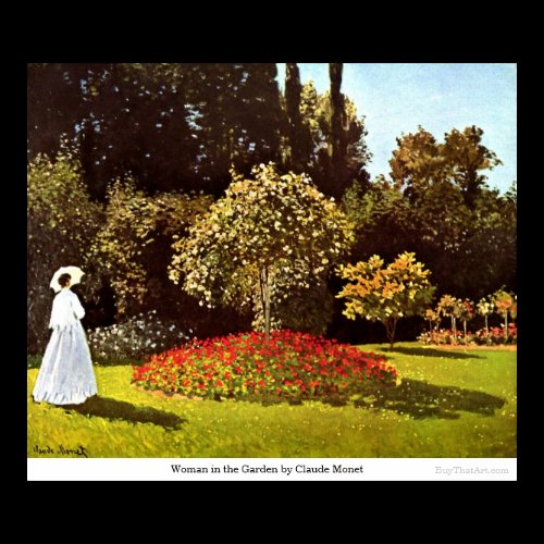 Woman in the Garden by Claude Monet Print