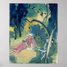 Woman in the Garden Print