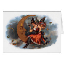 Woman in the Moon Greeting Card