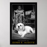 Woman in Wheel Chair with Dog Poster