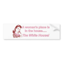 Woman in White House Bumper Sticker bumper stickers