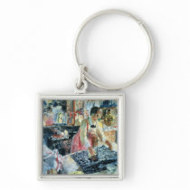 Woman Ironing, 1912 Keychain