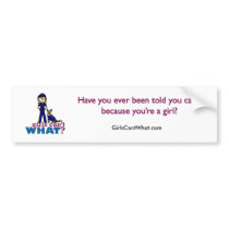 Woman K-9 Police Officer Bumper Sticker
