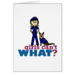 Woman K-9 Police Officer Card