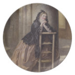 Woman Kneeling in Prayer - Alexandre Couder(1800s) Dinner Plates
