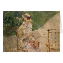 Woman Knitting, Berthe Morisot Fine Ar Card