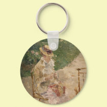 Woman Knitting, Berthe Morisot Fine Ar keychains by vintagegiftmall Woman Knitting, Berthe Morisot Fine Ar keychains