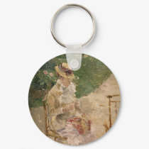 Woman Knitting, Berthe Morisot Fine Ar keychains
