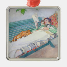 Woman Lying on a Bench, 1913 Christmas Ornament
