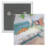 Woman Lying on a Bench, 1913 Pinback Button