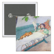 Woman Lying on a Bench, 1913 Pinback Button