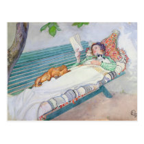 Woman Lying on a Bench, 1913 postcards
