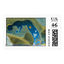 Woman Made of Cosmos/Postage Stamp