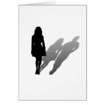 Woman missing Man Greeting Card
