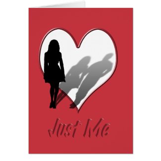 Woman Missing Man Silhouette card