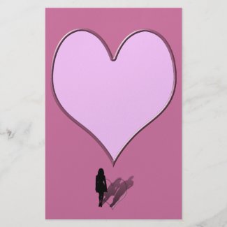 Woman Missing Man Silhouette stationery