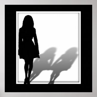 Woman Missing Woman Silhouette print