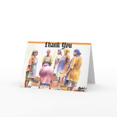 woman of african 2, Thank You Card by adeolagbadamosi
