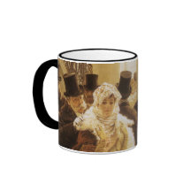 Woman of Fashion by Tissot, Vintage Victorian Art Mugs