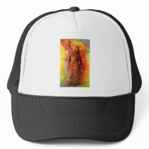 WOMAN OF INDIA WITH SACRED BEADS MESH HAT