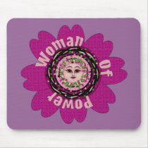 Woman Of Power Flower mousepads