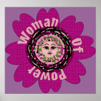 Woman Of Power Flower Posters