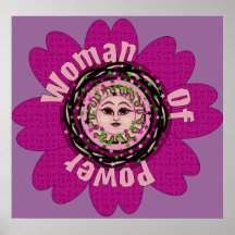 Woman Of Power Flower Posters