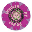 Woman Of Power Flower stickers by orsobear Woman Of Power Flower stickers