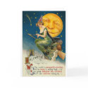 Woman on Broomstick All Halloween cards by vintagehalloween Woman on Broomstick All Halloween cards