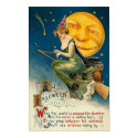 Woman on Broomstick All Halloween posters