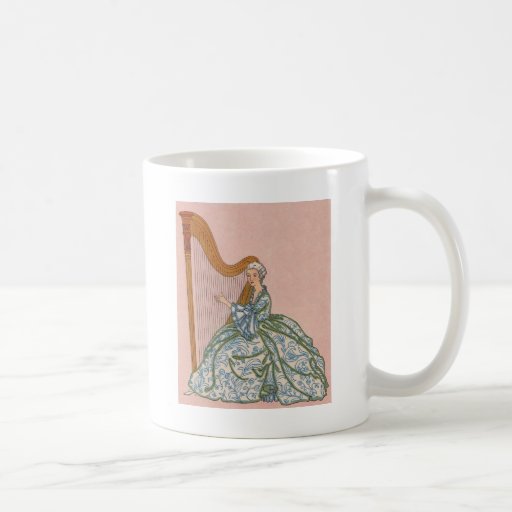 Woman on Harp Mugs