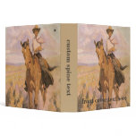 Woman on Horse by William Herbert Dunton 3 Ring Binder