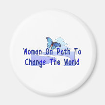 Woman On Path Fridge Magnets