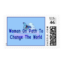 Woman On Path Postage