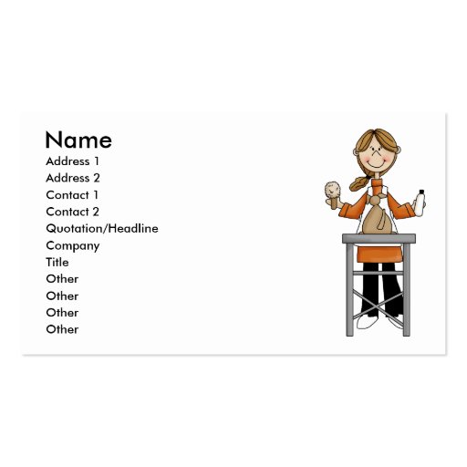 Woman Pet Groomer Business Card Template (front side)