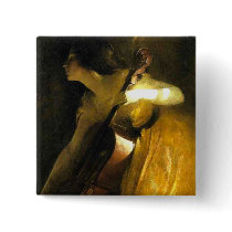 Woman Playing Cello Pin