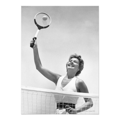 Woman Playing Tennis 2 Personalized Announcements