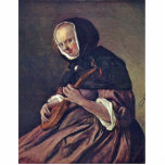 Woman Playing The Sistrum.,  By Jan Steen  (Best Q Cut Outs